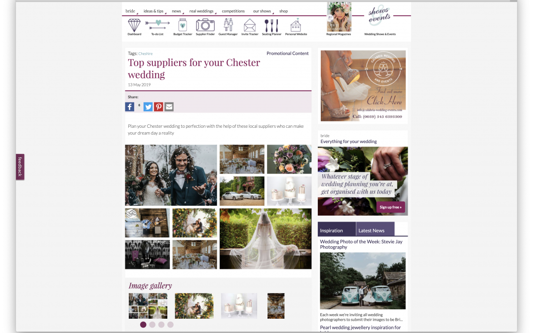 Bride Magazine’s Top Suppliers for Chester
